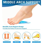 WUGO::Pressure and Feet Pain Relieve for Adhesive Arch Insoles Fits for Flat Feet & Plantar Fasciitis Orthopedic support Orthotic Insoles Cushion for Pain Relieves, Gel High Cushion Insert (1 Pair).