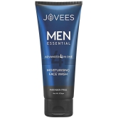 Jovees Herbal Men Essential Face Wash, Advanced 4 in 1 Moisturising Facewash | Cleanser | Exfoliator | Rejuvenator | Moisturiser - 100 gm