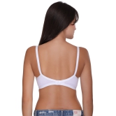 Sona H 04 Women Everyday Non Padded Non Wired Medium Coverage Comfortable White Cotton T-Shirt Bra-42 / B / White