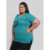 Neo Garments - Teal Cotton Regular Fit Womens T-Shirt ( Pack of 1 ) - None