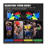 HSP ENTERPRISES Pushup Board with 14-in-one Muscle Toning System, Multifunctional Colour Coded Foldable Push up Board for Body Muscle Training - Multi Color