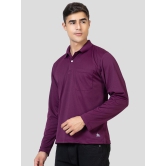 YHA - Purple Cotton Blend Regular Fit Men's Polo T Shirt ( Pack of 1 ) - None