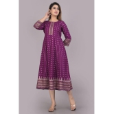 SIPET - Purple Rayon Womens Anarkali Kurti ( Pack of 1 ) - None