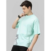 AKTIF Cotton Regular Fit Printed Half Sleeves Mens T-Shirt - Mint Green ( Pack of 1 ) - None