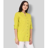 Pistaa - Green Cotton Blend Womens Straight Kurti - XL