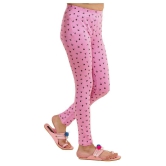 Kids Cave - Pink Cotton Blend Girls Leggings ( Pack of 1 ) - None