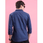 Ketch Cotton Blend Regular Fit Striped Full Sleeves Mens Casual Shirt - Navy Blue ( Pack of 1 ) - None