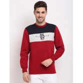 Rodamo  Men Red Colourblocked Sweatshirt