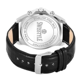 Swisstyle Black Leather Analog Mens Watch