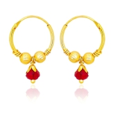 LUV FASHION Maroon Hoops Earrings ( Pack of 1 ) - Maroon