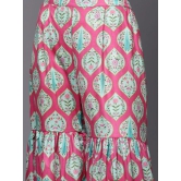 Women Pink Ethnic Motifs Velvet Kurta with Sharara