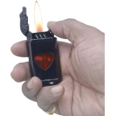 JMALL Black Aluminium Cigarette Lighter ( Pack of 1 ) - Black