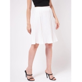 Zima Leto - White Polyester Womens Straight Skirt ( Pack of 1 ) - None