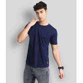 Paul Street - Navy Blue Cotton Blend Slim Fit Mens T-Shirt ( Pack of 1 ) - None