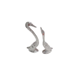 Silver Swan Figurine Set ( pack of 2)