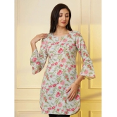 Tissu Cotton Printed Straight Womens Kurti - Green ( Pack of 1 ) - None