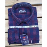 Marc Laurent Cotton Check Shirts For Men's_ Formal Men's Shirts-L / Cotton