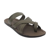 Aerowalk - Olive Mens Leather Slipper - None