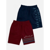 Trendy Typographic With Branding Printed Shorts for Boys - Pack of 2