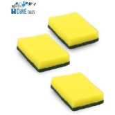 HOMETALES Cleaning Combo Sponge Scrub Pad 3U & Plastic Scrubber 6U