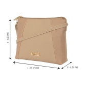 Enoki - Beige Artificial Leather Sling Bag - Beige