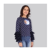 Cutecumber - Navy Georgette Girls Top ( Pack of 1 ) - None