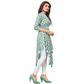 Vbuyz - Blue Cotton Womens Asymmetrical Kurti ( Pack of 1 ) - None