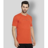 Zeffit - Cotton Blend Regular Fit Rust Mens Sports T-Shirt ( Pack of 1 ) - None