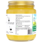 Farm Naturelle-A2 Desi Ghee Cow from Grass Fed Sahiwal Cows | Vedic Bilona Method-Curd Churned-Golden | Grainy & Aromatic, Keto Friendly, Non-GMO | Glass Jar- 500ml+50ml Extra and a Wooden Spoon.