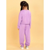 Trampoline Purple Cotton Blend Girls Top With Joggers ( Pack of 1 ) - None