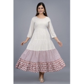 Smien - Off White Rayon Women's Anarkali Kurti ( Pack of 1 ) - None