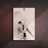 Cristiano Ronaldo Juv Back Wood Print-5x7 Inch