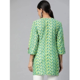 SVARCHI - Green Cotton Womens Straight Kurti ( Pack of 1 ) - None