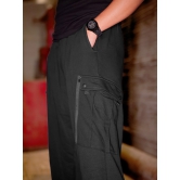 5 Pocket Black Baggy Cargo-M / Black