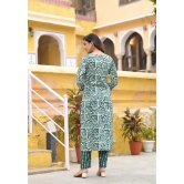 Women Straight Block Printed Kurta and Pant Set with Dupatta in Beautiful Color-L