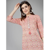 Stylum Cotton Printed Straight Womens Kurti - Pink ( Pack of 1 ) - None