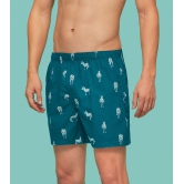 Remix Cotton Boxers Zebra Blue M