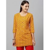 KIPEK - Mustard Rayon Womens Straight Kurti ( Pack of 1 ) - None