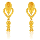 LUV FASHION Golden Jhumki Earrings ( Pack of 1 ) - Golden