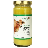 Birdie Superfoods -100% Pure Natural A2 Milk Desi Sahiwal Cow Ghee Prepared from Vedic Bilona Method-Immunity Superfood (250 ml) Glass Bottle