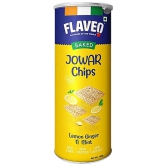 Flaveo Jowar Lemon Ginger Mint Chips, 150 Gm