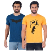 ferocious - Blue Cotton Regular Fit Men's T-Shirt ( Pack of 2 ) - None