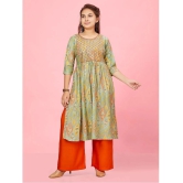 Aarika Orange Silk Girls Kurti ( Pack of 1 ) - None