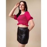 Sheetal associates - Pink Polyester Womens Crop Top ( Pack of 1 ) - None