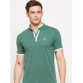 Lycos Cotton Blend Regular Fit Solid Half Sleeves Mens T-Shirt - Green ( Pack of 1 ) - None