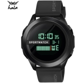 Hala - Black Silicon Digital Mens Watch