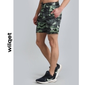 Mens Dryfit Camo Print Shorts-Airforce / L