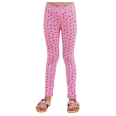 Kids Cave - Pink Cotton Blend Girls Leggings ( Pack of 1 ) - None