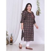 Swasti Cotton Printed Straight Womens Kurti - Black ( Pack of 1 ) - None