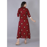 HIGHLIGHT FASHION EXPORT - Maroon Rayon Womens A-line Dress ( Pack of 1 ) - None